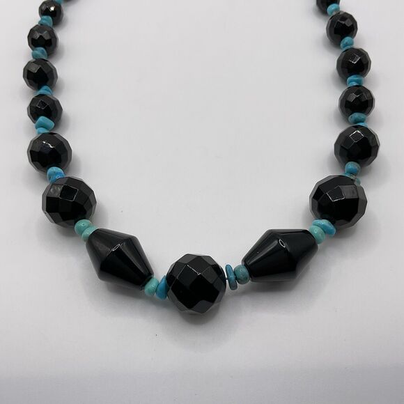 Jay King Necklace Midnight Chalcedony and Royal Blue Turquoise 18” - 21” - Picture 7 of 13